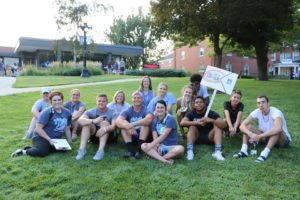 Group of Students sitting on the Quad