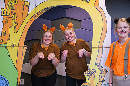 students participating in Cat in the Hat