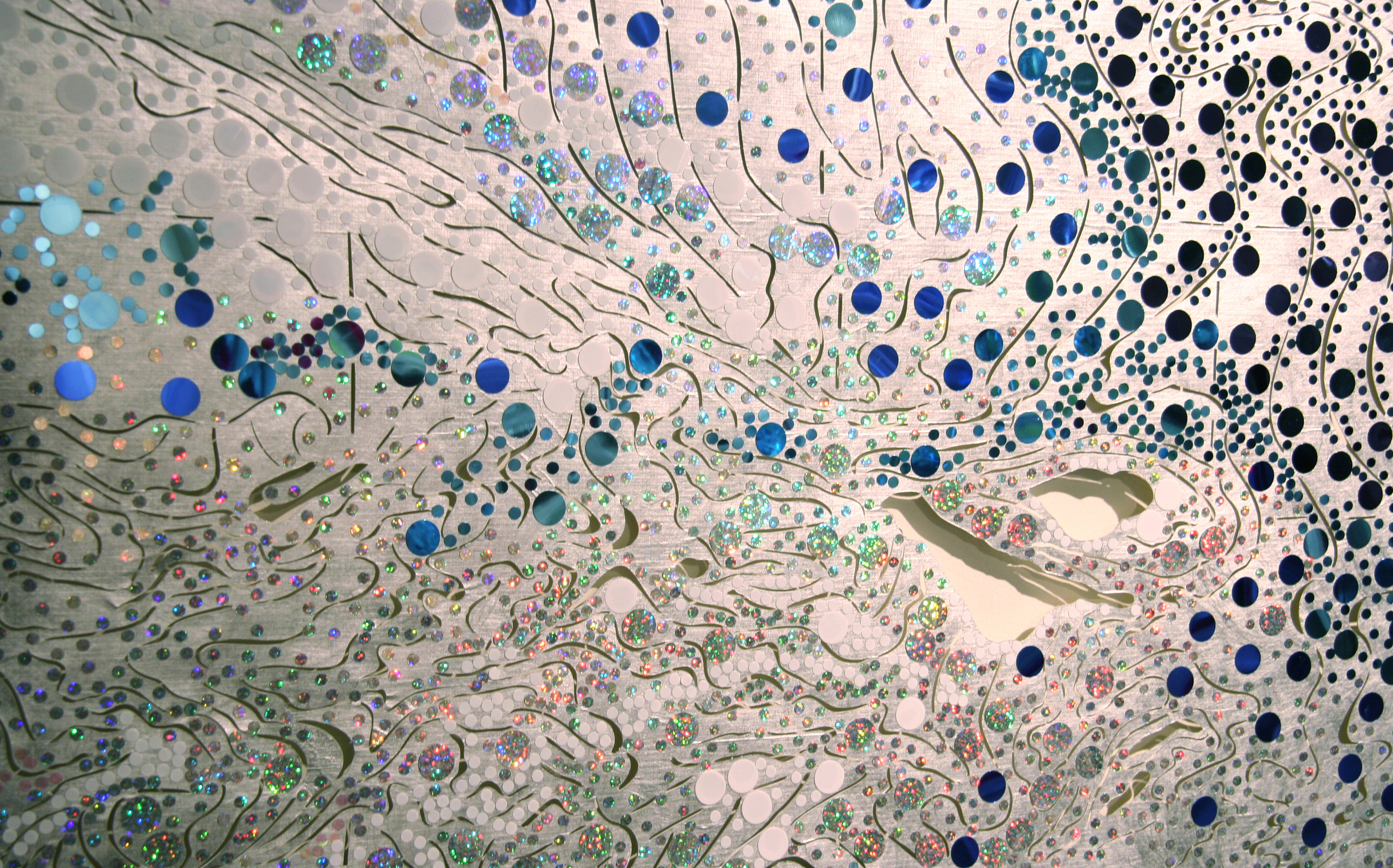 blue dogs on a shimmering background