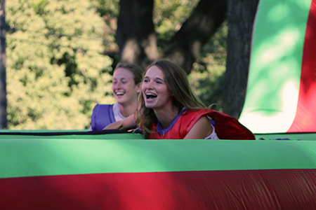 Female students at the plex party